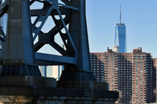 Stand Leg Williamsburg Bridge New York City Usa - Stock-foto