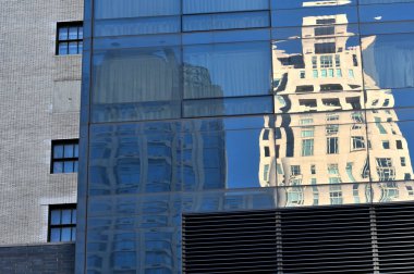 Modern iş ofis binaları yansıtan, New York City