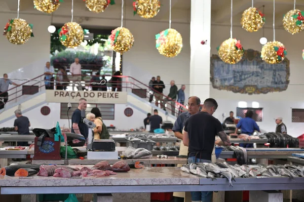 Funchal Madeira November 2022 Unidentified People Preparing Different Kind Fishes — Foto de Stock