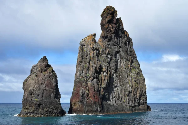 Volcanic Rocks Formations Atlantic Ocean Cost Ribeira Janela Porto Moniz — Stockfoto