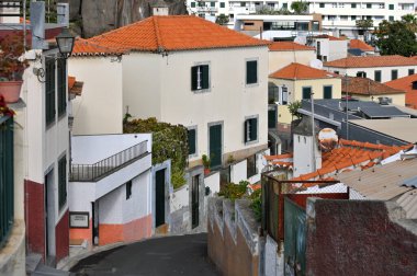 Madeira, 02 Aralık 2022: Portekiz 'in Madeira Adası, Camara de Lobos adlı küçük balıkçı kasabası.