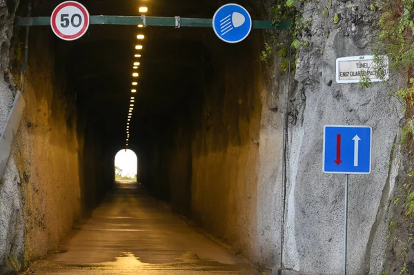 Madeira Diciembre 2022 Antiguo Túnel Subterráneo Histórico Isla Madeira Portugal — Foto de Stock