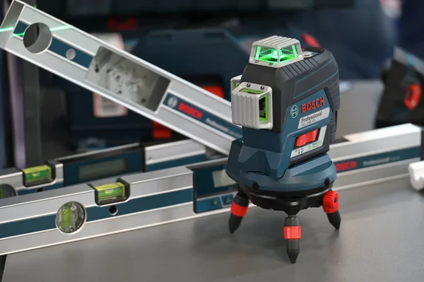 Kaunas Lithuania March 2023 Professional Electric Bosch Brand Level Tools — 图库照片