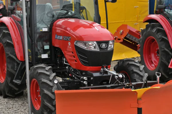 stock image Kaunas, Lithuania - March 30, 2023: Branson compact tractor vehicle at International Agricultural show in Kaunas, Lithuania.