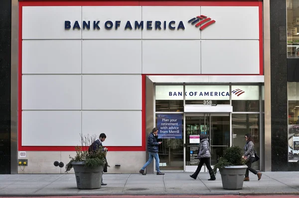 New York Usa Februar 2023 Blick Zur Bank America Manhattan — Stockfoto