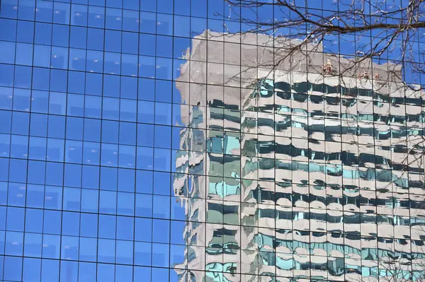 Modern Business Office Buildings Reflecting Jersey City — Fotografia de Stock