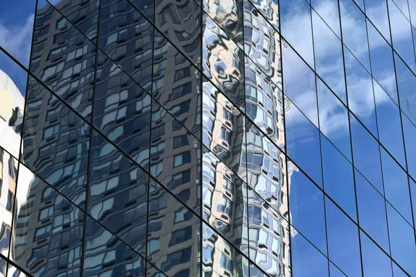 Edifícios Modernos Escritórios Negócios Refletindo Jersey City — Fotografia de Stock