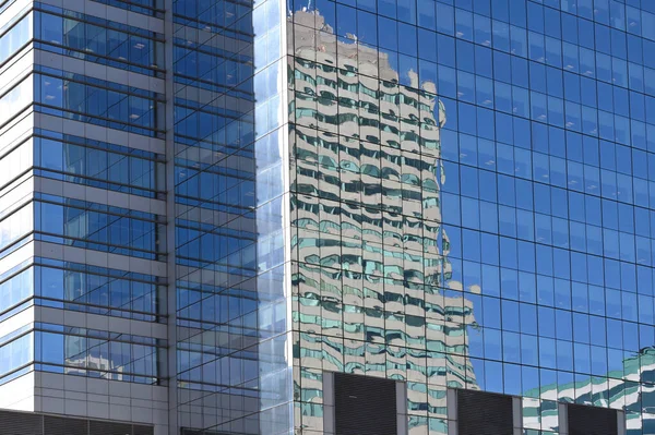 Edifícios Modernos Escritórios Negócios Refletindo Jersey City — Fotografia de Stock