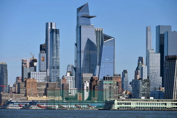 Hoboken Usa Lutego 2023 Widok Manhattan West Side Dzielnicy Chelsea — Zdjęcie stockowe