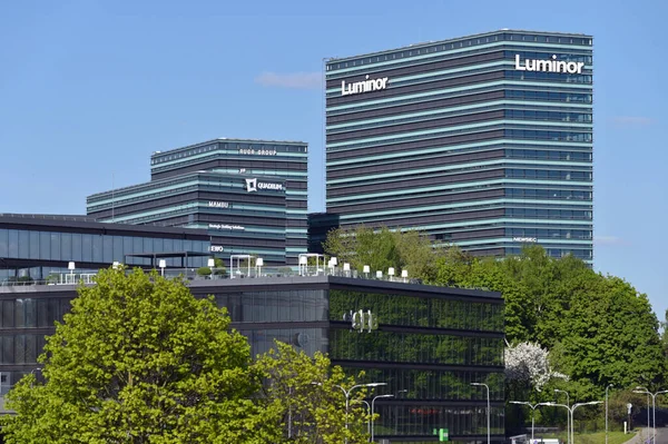 维尔纽斯 5月10日 2023年5月10日 立陶宛维尔纽斯的现代Luminor总部大楼 Luminor Bank As是一家总部设在爱沙尼亚的银行 在拉脱维亚和立陶宛设有分行 — 图库照片