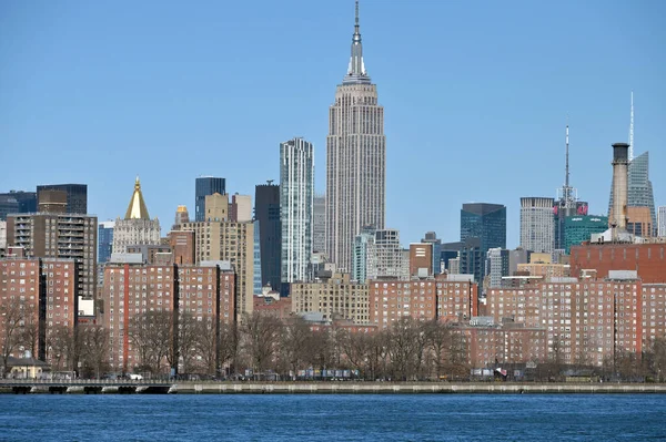 Нью Йорк Февраля 2023 Года Здания Нью Йорка Горизонт Манхэттена — стоковое фото