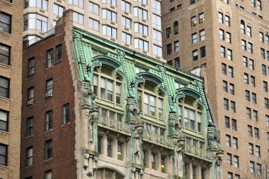 New York City - 17 Şubat 2023: Manhattan, New York 'ta klasik mimari