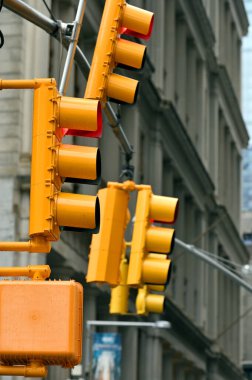 New York, ABD sokak trafik ışıkları