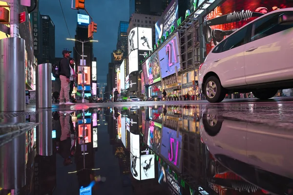 Νέα Υόρκη Φεβρουαρίου 2023 Διαφημίσεις Στην Times Square Στο Μανχάταν — Φωτογραφία Αρχείου