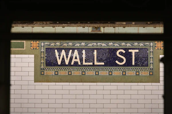New York City Februari 2023 Stasiun Wall Street Manhattan New — Stok Foto