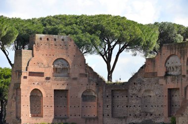 Rome, Italy - February 16, 2022: Historic buildings at Old town in Rome, Italy