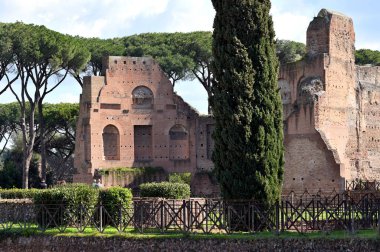 Rome, Italy - February 16, 2022: Historic buildings at Old town in Rome, Italy