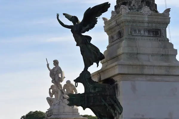 Rom Italien Februar 2022 Skulpturen Historischen Gebäuden Der Altstadt Von — Stockfoto