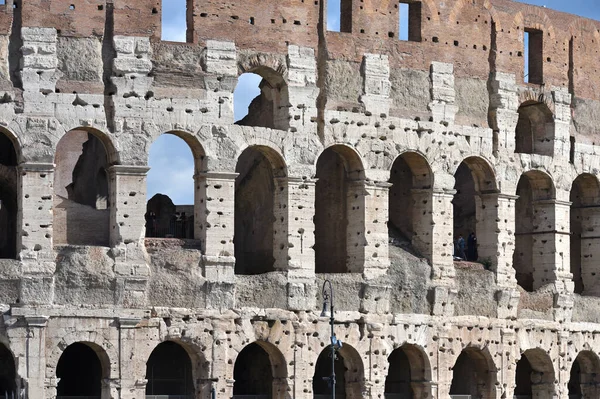 Roma Itália Fevereiro 2022 Ruínas Coliseu Romano Roma Itália — Fotografia de Stock