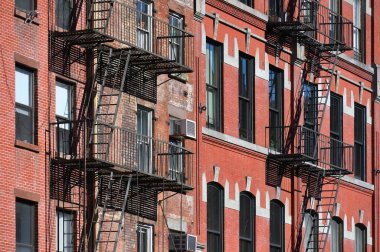 Şehir merkezinin tipik mimarisi Manhattan, New York City, ABD