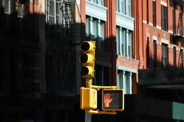 Red - Dont walk - pedestrian traffic light in New York City, NY, USA