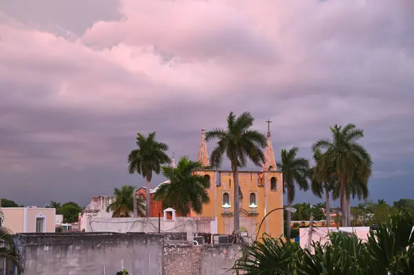 Church El Jesus during sunset, Merida, Yucatan, Mexico