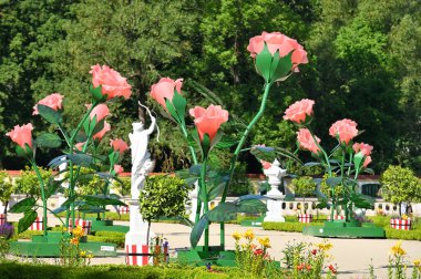 Bialystok, Poland, June 20, 2024: Branicki Palace park (Polish: Palac Branickich) is a historical landmark in Bialystok, Poland. clipart