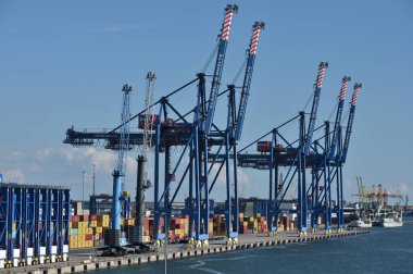 Klaipeda, Litvanya - 21 Temmuz: 21 Temmuz 2024, Klaipeda, Litvanya. Klaipeda Limanı, Avrupa 'nın kuzeyindeki az sayıdaki buzsuz limandan biridir.