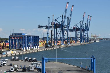 Klaipeda, Litvanya - 21 Temmuz: 21 Temmuz 2024, Klaipeda, Litvanya. Klaipeda Limanı, Avrupa 'nın kuzeyindeki az sayıdaki buzsuz limandan biridir.