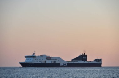 Klaipeda, Litvanya - 21 Eylül: DFDS SEAWAYS gemisi VICTORIA 21 Eylül 2024 Klaipeda, Litvanya. 