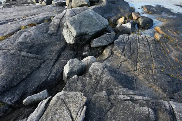 stock image Gray Rock Texture shot close-up, Scandinavia