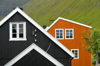 Mimari detaylar, Faroe Adalarındaki güzel renkli evler.