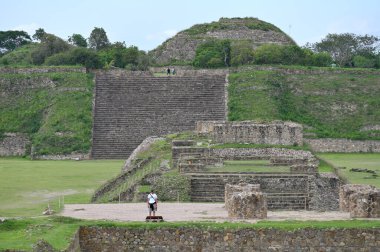 Monte Alban, Meksika - 10 Temmuz 2023: Meksika 'da Monte Alban, Monte Alban, Oaxaca, Meksika.
