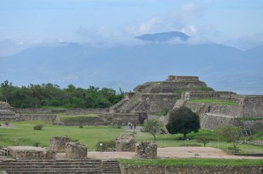 Monte Alban, Meksika - 10 Temmuz 2023: Meksika 'da Monte Alban, Monte Alban, Oaxaca, Meksika.