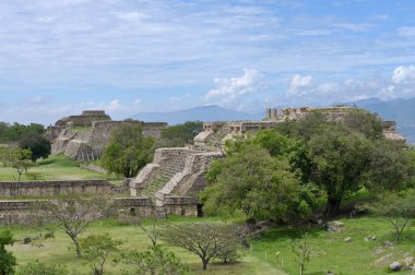 Monte Alban, Meksika - 10 Temmuz 2023: Meksika 'da Monte Alban, Monte Alban, Oaxaca, Meksika.