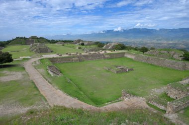 Monte Alban, Meksika - 10 Temmuz 2023: Meksika 'da Monte Alban, Monte Alban, Oaxaca, Meksika