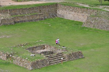 Monte Alban, Meksika - 10 Temmuz 2023: Meksika 'da Monte Alban, Monte Alban, Oaxaca, Meksika