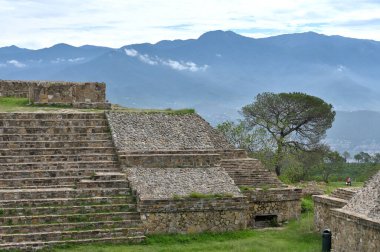 Monte Alban, Meksika - 10 Temmuz 2023: Meksika 'da Monte Alban, Monte Alban, Oaxaca, Meksika