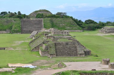 Monte Alban, Meksika - 10 Temmuz 2023: Meksika 'da Monte Alban, Monte Alban, Oaxaca, Meksika