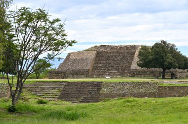 Monte Alban, Meksika - 10 Temmuz 2023: Meksika 'da Monte Alban, Monte Alban, Oaxaca, Meksika