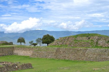 Monte Alban, Meksika - 10 Temmuz 2023: Meksika 'da Monte Alban, Monte Alban, Oaxaca, Meksika
