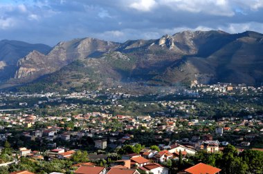 Palermo, Italy - October 28, 2023: panorama of Palermo city, Sicily. clipart