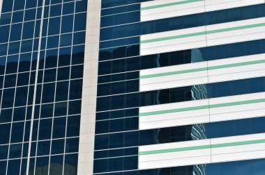 Modern iş ofis binaları yansıtan, New York City