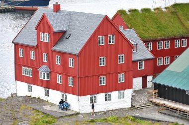 Thorshavn, Faroe Islands, Denmark - July 24, 2024: Thorshavn city, capital of The Faroe Islands. Urban scene of scandinavian city. clipart