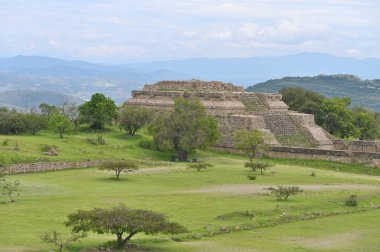 Monte Alban, Meksika - 10 Temmuz 2023: Meksika 'da Monte Alban, Monte Alban, Oaxaca, Meksika