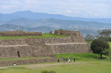 Monte Alban, Meksika - 10 Temmuz 2023: Meksika 'da Monte Alban, Monte Alban, Oaxaca, Meksika