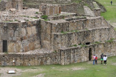 Monte Alban, Meksika - 10 Temmuz 2023: Meksika 'da Monte Alban, Monte Alban, Oaxaca, Meksika