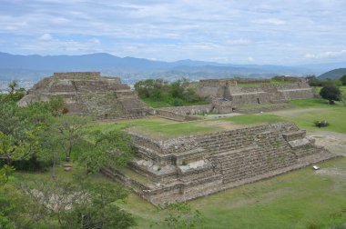 Monte Alban, Meksika - 10 Temmuz 2023: Meksika 'da Monte Alban, Monte Alban, Oaxaca, Meksika