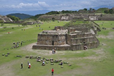Monte Alban, Meksika - 10 Temmuz 2023: Meksika 'da Monte Alban, Monte Alban, Oaxaca, Meksika