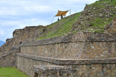 Monte Alban, Meksika - 10 Temmuz 2023: Meksika 'da Monte Alban, Monte Alban, Oaxaca, Meksika